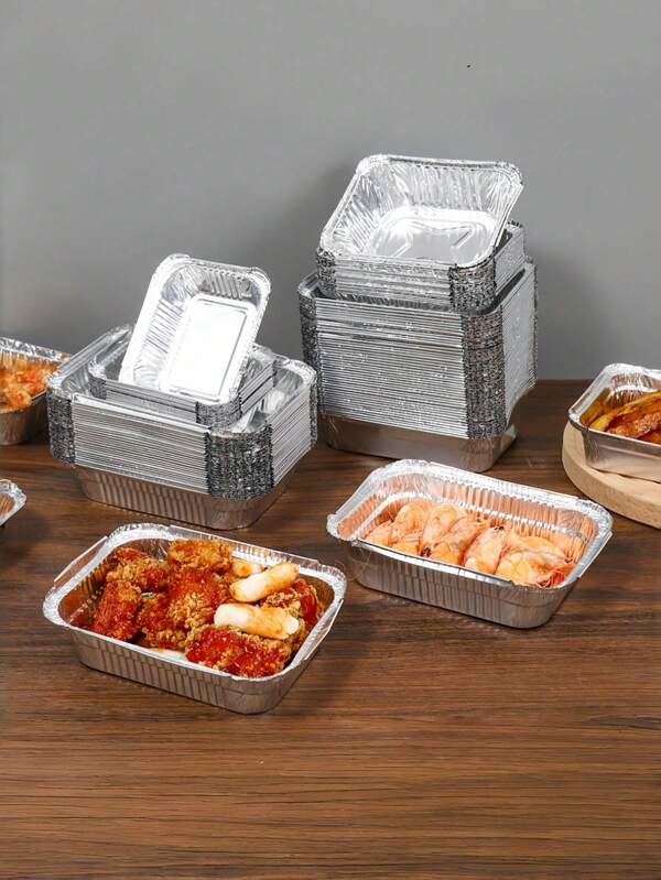 10/20/50 Stücke hochwertige, einweg Aluminium-Folie Grillboxen - strapazierfähig, einweggeschirr zum Grillen, Backen und Braten - ideal für Abholung, Essensvorbereitungen und Partys