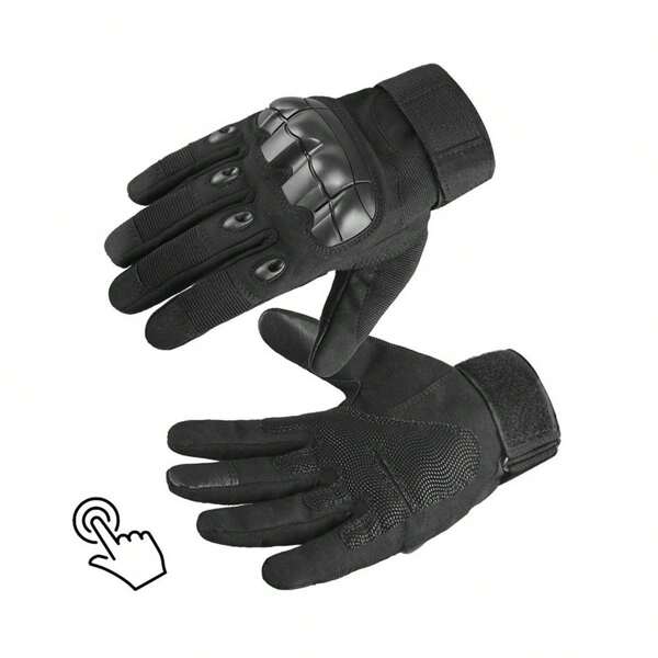 Luvas táticas, luvas de fitness com tela sensível ao toque, luvas de proteção para motocicleta, luvas de caça e trilha com dedos inteiros
