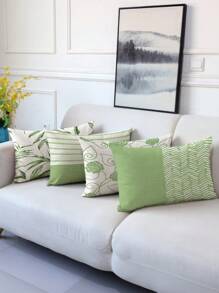 4 pièces Taie d'oreiller en velours doux, en matière de fibre de polyester hypoallergénique, disponible en plusieurs tailles, design floral frais, pour le printemps/l'été, avec fermeture éclair invisible. Convient pour la voiture, le chalet, la décoration de la maison, les coussins de canapé du salon (les inserts ne sont pas inclus)