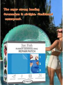 Transparentes Reparatur-Set, Kleber + quadratischer Patch / runder Aufnäher; geeignet für aufblasbare Matratzen, Schwimmringe, Zelte, Segeltuch-Vordache; Reparaturaufnäher geeignet als auflässliche Matresse, aufgeblasene Boote, Outdoor-Zähne, Baderinge