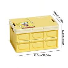 SPONGEBOB 1pc SpongeBob Car Trunk Storage Box - Car Storage Container, Foldable Outdoor Camping Car Organizer Storage Box.