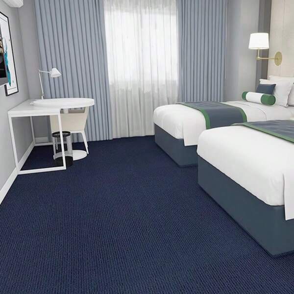 1 pacote com 10 peças de carpetes autoadesivos intertravados azul-marinho, tapetes minimalistas de cor sólida em formato quadrado para uso comercial, escritório, sala de estar, piso antiderrapante com absorção de som para crianças descalças, aparáveis para cobertura de toda a casa e uso de animais de estimação