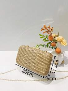 Women Straw Crossbody Bag/Wallet For Party/Banquet/Wedding WT168-54 - 紫紅色 - 查看 2