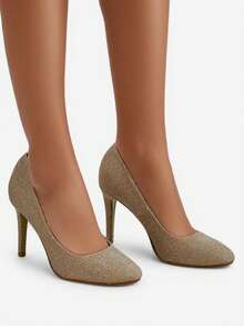 Glitter Women's Stiletto Heels - Gold - View 1