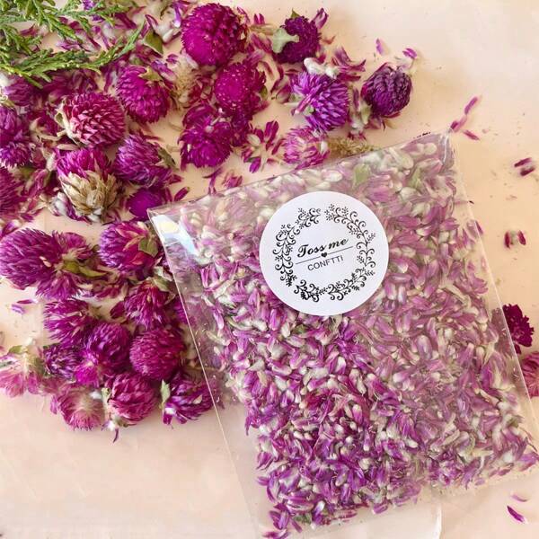 1 Pack (5 Bags) Purple Flower Petals, Suitable For Event Decoration, Interior Home Decor, Bedroom Accessories, Wedding Venue Petal Toss, DIY Handmade Soap, Candle, Crafts Summer Birthday Gifts Beach Back To School School Supplies Room Decor