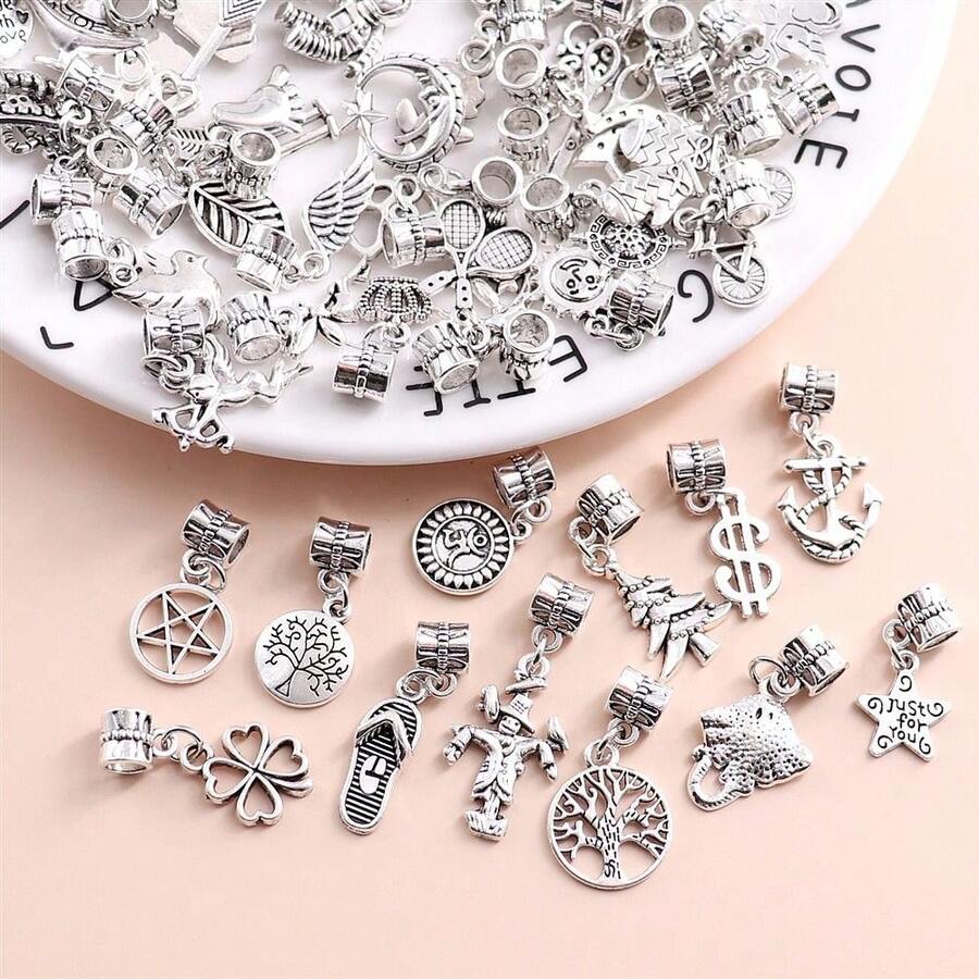 I Love Jesus Pendant Charm 925 Silver Plated Charm - Bạc - Xem 1