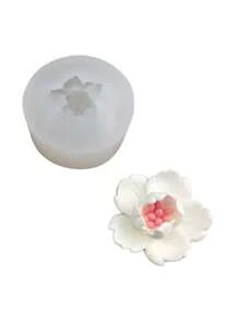 1 Stück 3D Kirschblüten Blumen förmige Silikon Kerzengießform zum Selbermachen von Aromatherapie Gips Seife Epoxidharz Handwerk erweiterter Stein Betonformen Heimdekoration Ornamente