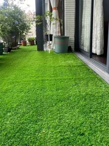 1 قطعة سجادة عشب اصطناعي، نجيلة واقعية للديكور الداخلي والخارجي، الشرفة، هدية عيد الميلاد