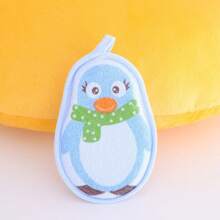 2pcs Cartoon Penguin Baby Bath Sponge, Newborn Baby Shampoo Washing Scrub Towel Bath Ball