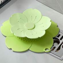 1 buc. Capac de scurgere din silicon în formă de floare, dezodorizant multifuncțional, instalare ușoară, potrivit pentru duș, cadă, baie și bucătărie, material plastic pentru întoarcerea la școală
