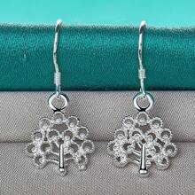 2 pièces Boucles d'oreilles arbre de vie pour femmes, charme, mariage, fête, bijoux mode