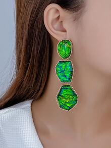 Latest Fashion Exaggerated Glamorous Resort Style Dangle Earrings - Multicolor - View 3