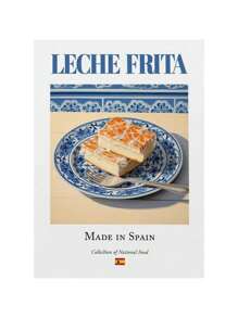 1pc Traditional Spanish National Food Seafood Rice Potato Brave Omelet Retro Delicious Color Canvas Art Picture Home Decoration No Frame