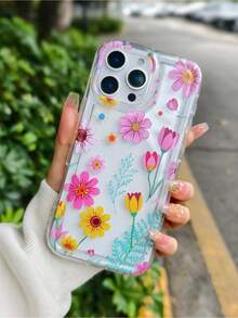 Funda para teléfono con diseño floral de margaritas (1 unidad). Funda transparente de TPU resistente a golpes, con airbag, anticaídas y antihuellas. Compatible con phone - Multicolor 4 - Ver 2