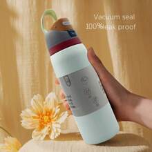 Botella de hielo con aislamiento de acero inoxidable O.wala para dos bebidas con pajita. Hervidor para deportes al aire libre, tiempo de retención de más de 24 horas, botella de agua con doble aislamiento al vacío, bebidas congeladas, apariencia hermosa, trabajo exquisito, adecuada para acampar, trabajar, uso en interiores, gran capacidad 32 oz, Boneyard