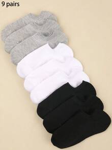 3/6/9/15 Pairs Colorful Unisex Daily Versatile Socks, Heart Design Breathable Ankle Socks, No Show Socks, Minimalist Casual Low-Cut Socks, Moisture-Wicking, Suitable For All Seasons And Occasions - Multicolor - View 3