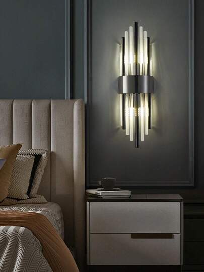 1PC/ Moderne Goud Crystal Wand Sconce Stainless Steel Base High Quality Body Cafe, Living Room, Bedroom Home Sconce, Room Lamps view 4