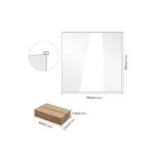 5/10pcs Acrylic Display Panels With Wooden Stands, Scratch-Resistant, Smooth Edges, Other Plastic Materials, Suitable For DIY Table Signs, Weddings, Events & Decor