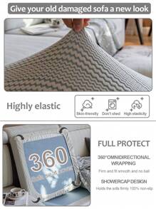 1 Stück kompletter Sofaüberzug, universeller Kratzschutz für 3-Sitzer und eine Queensize Sitzfläche, rutschfester Ganzjahresüberzug, geeignet für Wohnzimmer Sofaschutz für L-förmige Sofas und 1, 2, 3, 4 Sitzer Sofas