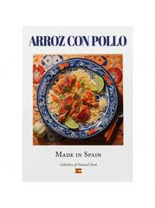 1pc Traditional Spanish National Food Seafood Rice Potato Brave Omelet Retro Delicious Color Canvas Art Picture Home Decoration No Frame