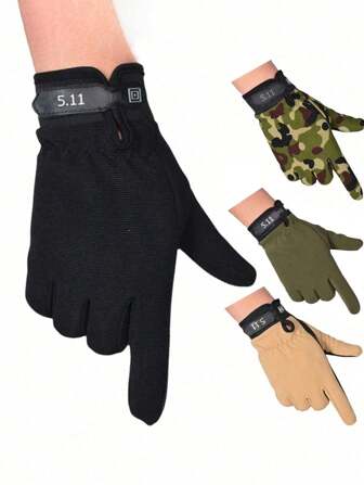 1Pair Tactical Gloves Men's Lightweight Breathable Outdoor Cycling Fishing Sports Non-Slip Women Full Finger Glove