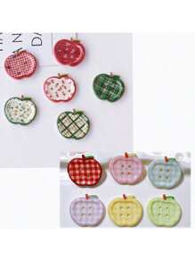 10 piezas Botones delicados y lindos con forma de manzana, accesorios para ropa, joyería, manualidades