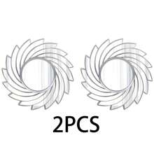 1/2 pezzi Specchio da parete rotondo stile bohémien da 25 cm, con superficie riflettente poligonale - perfetto per la decorazione della camera da letto e del soggiorno, senza alimentazione elettrica