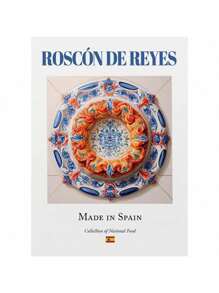 1pc Traditional Spanish National Food Seafood Rice Potato Brave Omelet Retro Delicious Color Canvas Art Picture Home Decoration No Frame