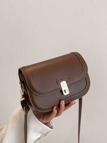 1pc Women's Vintage Flip-Top Shoulder Crossbody Bag, Suitable For Daily Outing, Shopping, Party, Girlfriend/Valentine's Gift