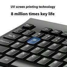 Kit de teclado y mouse con cable HP, silencioso y ligero, para laptop, computadora de escritorio, oficina y juegos, con interfaz USB para escribir - Multicolor - Ver 3
