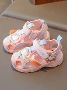 1 Pair Fashionable Hollow-Out Closed Toe Cartoon Kids Sports Sandals,Anti-Slip Soft Sole Shoes For Summer