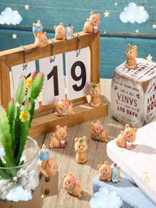 paquete de regalo de 10 piezas de bolsa ciega misteriosa, figuras miniatura adorables de animales hechas de material de alta calidad, adecuadas como regalos para la familia, cumpleaños, recuerdos de fiesta, bendiciones de temporada de graduación DIY, regalos en calcetín navideño, decoraciones de fiesta navideña, decoración de casa de muñecas