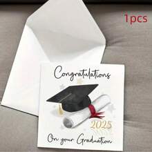 2025 Graduation Greeting Card With Envelope, Fun Graduation Seasonal Card, Graduation Wishes Gift For Friends And Classmates, Invitation Card
