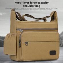 Bolso de hombro de gran capacidad y multicapa para hombre, nuevo bolso casual de viaje multicapa para negocios de hombre