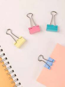 Paper Clip Blister Folder Binder Butterfly 03 Units Metallic Candy Color Sheets Office - 3 件裝 糖果色 粉紅色 - 查看 8