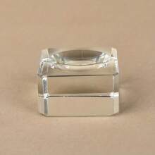 1pc Clear Crystal Glass Ball With Glass Base, Geometric Style Display Stand, Desktop Decor, Room & Home Decoration