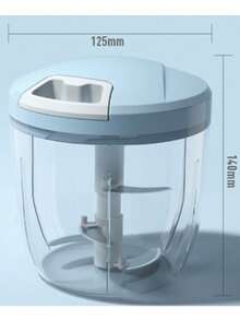 1 件迷你蒜蓉洋葱切碎机，手动食品加工蔬菜切碎机，串式蔬菜切碎机洋葱切碎机，适用于姜、辣椒、蔬菜和水果