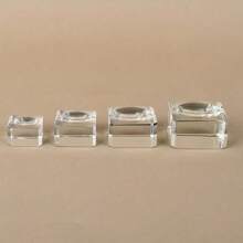 1pc Clear Crystal Glass Ball With Glass Base, Geometric Style Display Stand, Desktop Decor, Room & Home Decoration