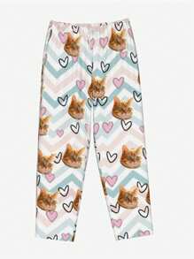 1pc Customized Women's Pet Pants, Pet Customization, Fashionable Casual, With Drawstring, Customized According To Your Preferences. Suitable For Home, Sports And Daily Wear, Perfect As A Girlfriend Or Partner's Holiday Gift