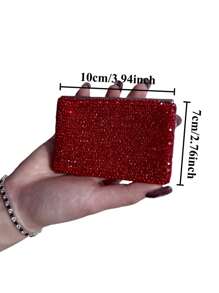 1PC ,Luxury Rhinestone Encrusted Credit Card Holder, Card Case, And Business Card Case For Men And Women. Compact Design, Easy To Carry. Holds Business Cards, ATM Cards, And Cash. Perfect For Business, Travel, And Daily Use. An Ideal Gift For Holidays.