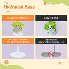 积极钩针展示架、亚克力娃娃底座钩针架、捆绑展示架、装饰钩针娃娃架，用于情绪小雕像/积极乌龟钩针/积极土豆钩针/积极泡菜钩针 - 透明 - 查看 9