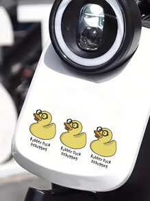 1/3pcs "Rubber Duck Debugging" Humorous Sticker, A Cartoon Rubber Duck With Glasses Is The Best Gift For Programmers, Suitable For Laptop, Water Bottle, Journal, Skins, Guitars, Helmets, Office Supplies, School, Skateboards, Luggage, And Other Funny Decal