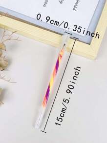 1pc/6pcs Colorful Painting Spiral Gel Pens, (6PCS/Box) Random Color Styles, Gradient Color Journaling Pens, Dreamlike Doodle Rainbow Pens, Multi-Color In One Pen, High-Quality Creative Student Stationery Gel Pens, DIY Doodle Drawing Pens, Suitable For Students Colored Greeting Cards