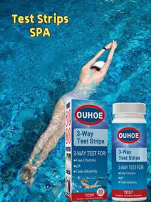 Tiras de prueba 3 en 1, 50 piezas, tiras de prueba de calidad del agua multiparámetro - pH/dureza total/cloro residual para piscinas, acuarios y agua potable; tiras de prueba para piscinas y spas; kit de prueba de calidad del agua rápido y preciso para piscinas y spas