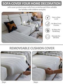1 Stück kompletter Sofaüberzug, universeller Kratzschutz für 3-Sitzer und eine Queensize Sitzfläche, rutschfester Ganzjahresüberzug, geeignet für Wohnzimmer Sofaschutz für L-förmige Sofas und 1, 2, 3, 4 Sitzer Sofas