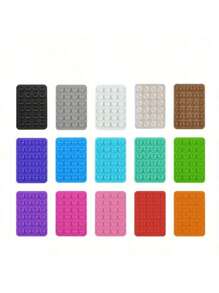 6 Pcs Silicone Suction Cup Holders - Multi-Function Non-Slip Adhesive Phone Holder Pads, Portable & Detachable Square Stand For Hands-Free Selfie & Video Recording Compatible With IPhone, Android Phone, Gift For Birthday, Family, Friends Phone Stand, Phone Accessories