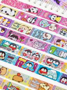 26pcs Beaded Bracelet Sticker DIY Craft Kits, Happy Channel Series, Suitable For Gifts, Office, Home, Labeling, Tags, Classroom, Entertainment Toys, Student Scrapbooking, Creative Vintage Decoration Stickers,School Supplies,Back To School