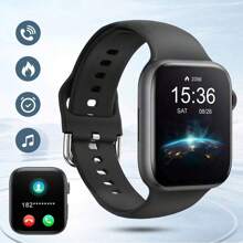 A Multi-Functional Electronic Wristwatch With A 1.44 Inch Touch Screen, Black Silicone Watch Strap, And Various Sports Modes, Camera Control, And Social App Notification Functions, Suitable For Gifting, Sports, School, And Other Occasions, Especially For Female Students.