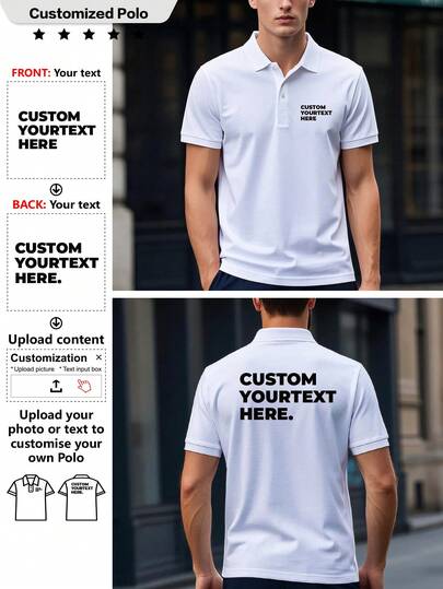 Customized Men's Personalized Polo Shirt, Multiple Pre-Set National Flag Patterns Available, Suitable For Birthday Gifts, Business Occasions, Work Uniforms, Team T-Shirts, Etc.