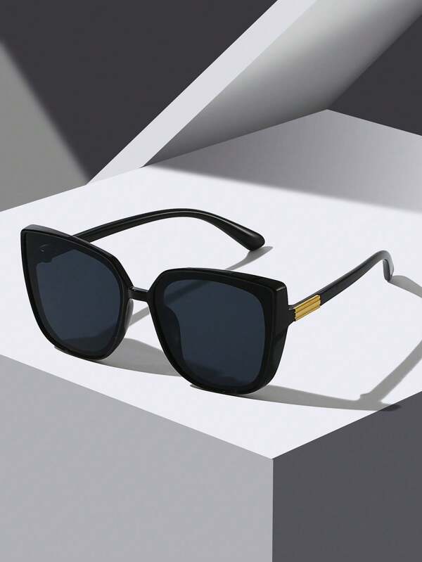 1 pieza Gafas de moda cuadradas y coloridas, para usar en interiores/exteriores, decoración de fiestas, sesiones fotográficas, accesorios para la playa para mujeres. básicas para looks de otoño/invierno, regalos del Día de San Valentín, atuendos elegantes para verano, vacaciones en la playa, actividades al aire libre, viajes.